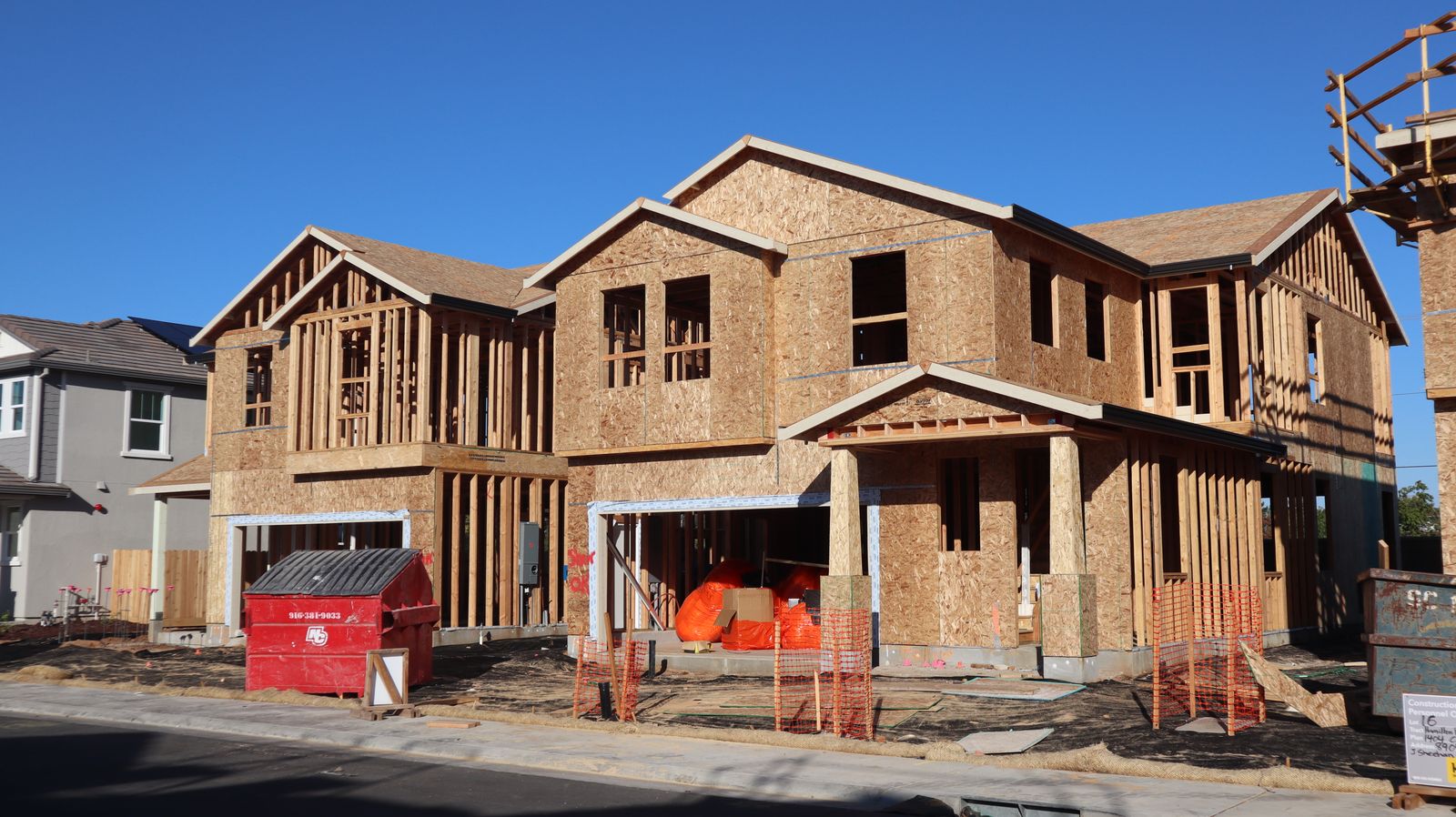Active residential construction during framing